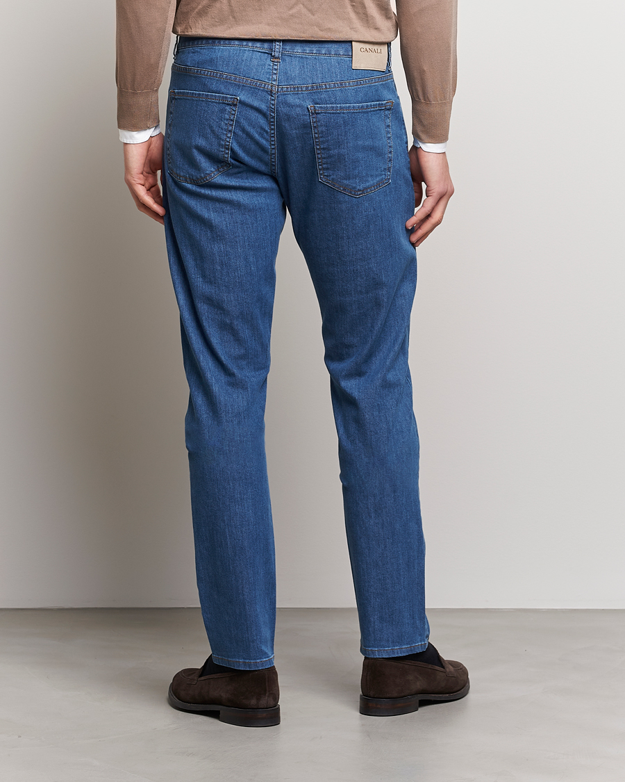 Herr | Jeans | Canali | Slim Fit 5-Pocket Jeans Blue Wash