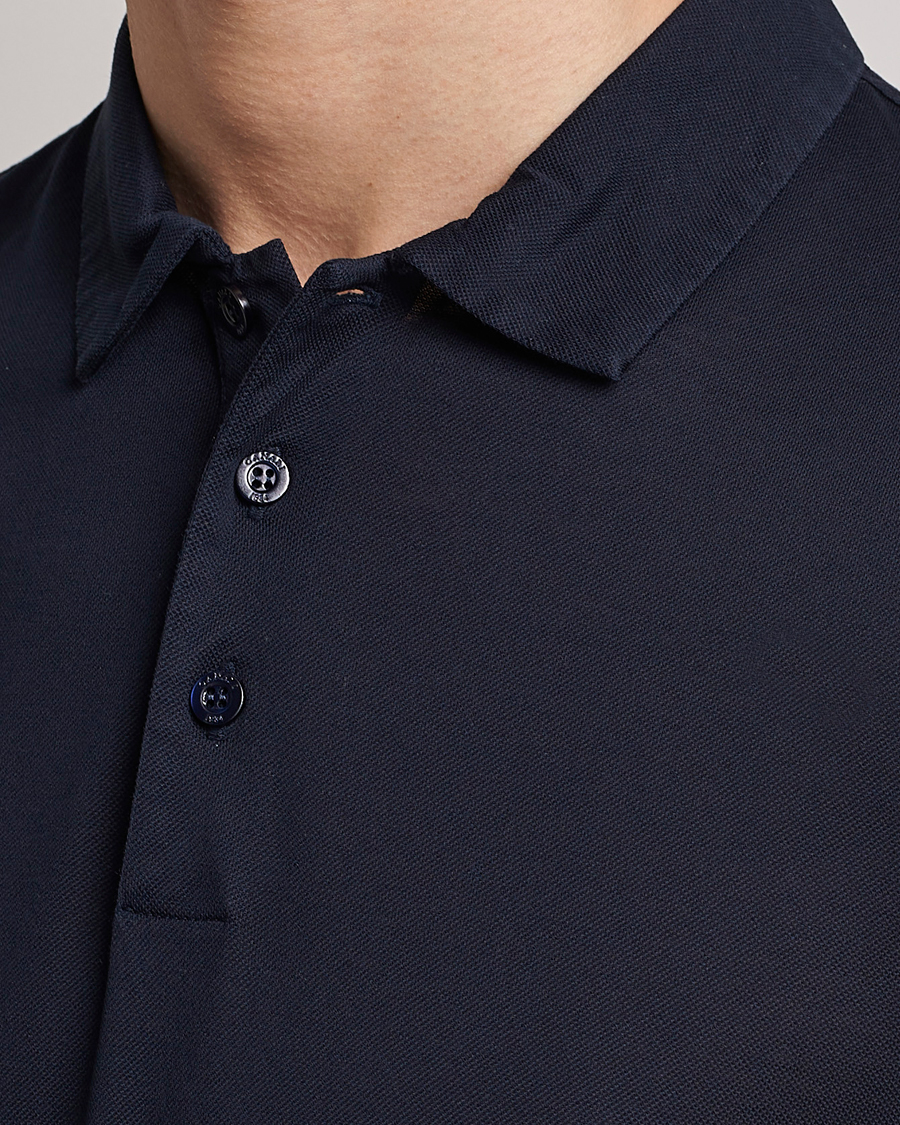 Herr | Pikéer | Canali | Short Sleeve Polo Pique Navy