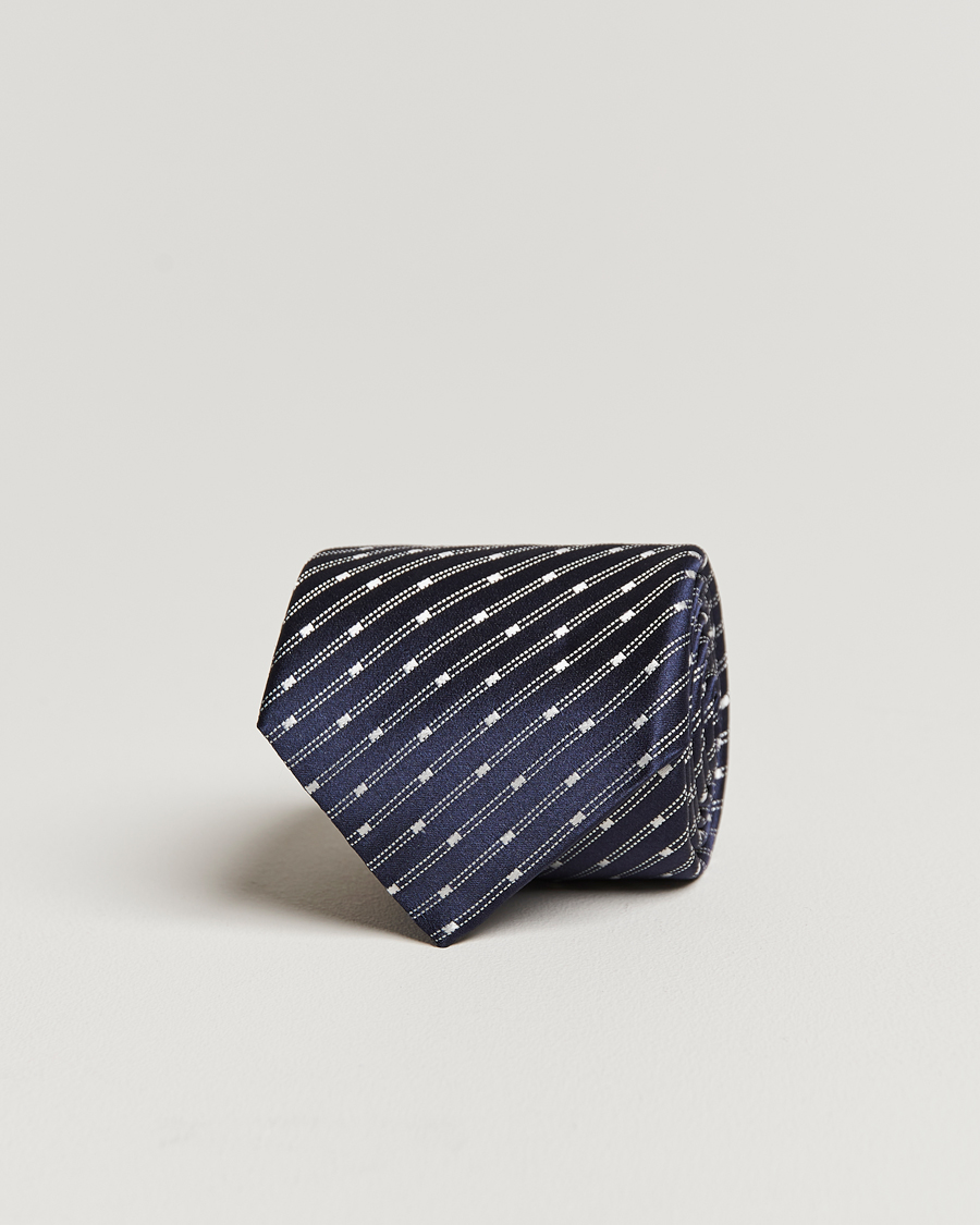 Herr | Canali Micro Jacquard Silk Tie Navy | Canali | Micro Jacquard Silk Tie Navy