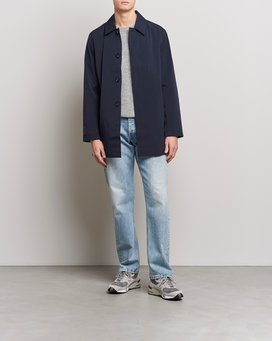 Herr | Jackor | NN07 | Kim Waterproof Car Coat Navy Blue
