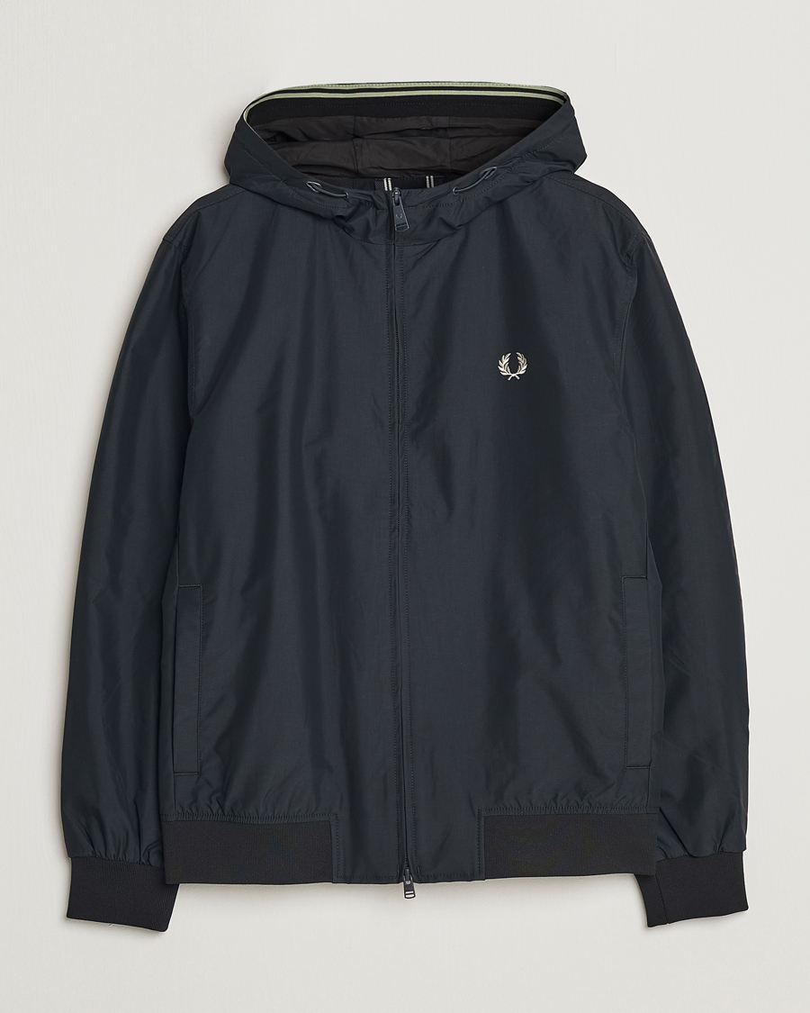 Herr | Jackor | Fred Perry | Hooded Brentham Jacket Night Green