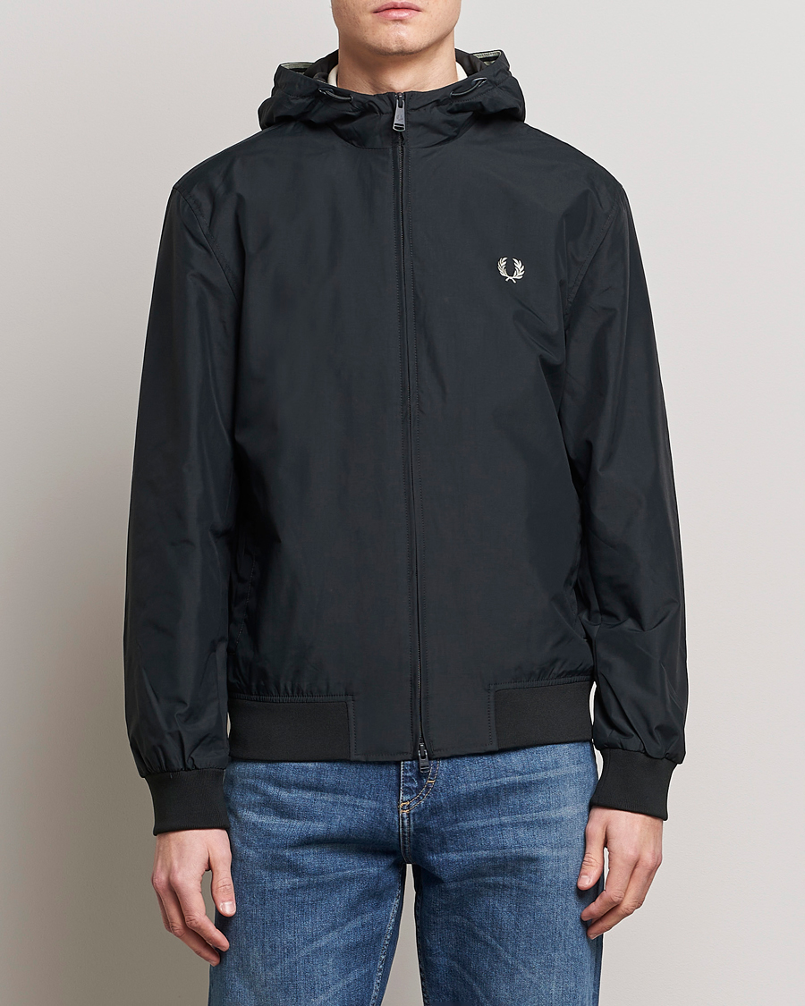 Herr | Jackor | Fred Perry | Hooded Brentham Jacket Night Green