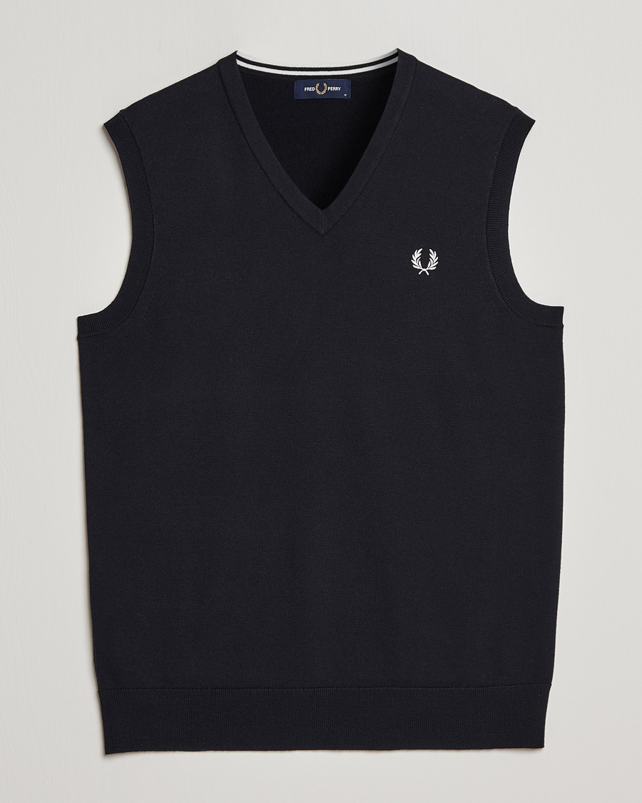 Herr | Tröjor | Fred Perry | Classic V-Neck Tank Black