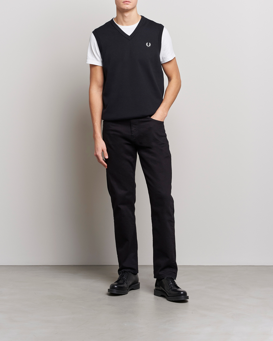 Herr | Tröjor | Fred Perry | Classic V-Neck Tank Black