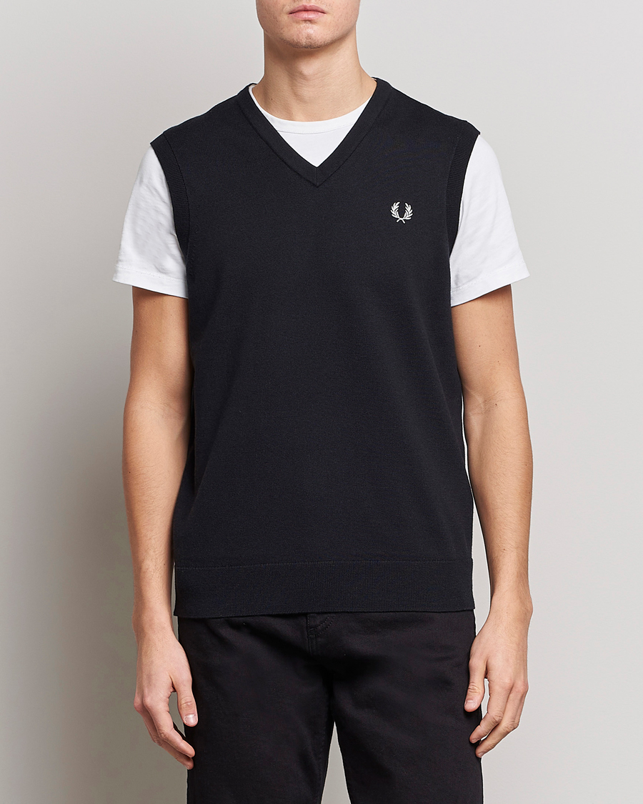 Herr | Tröjor | Fred Perry | Classic V-Neck Tank Black
