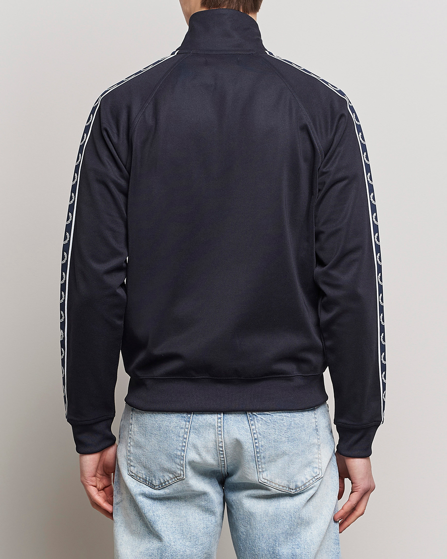Herr | Tröjor | Fred Perry | Taped Track Jacket Navy/White