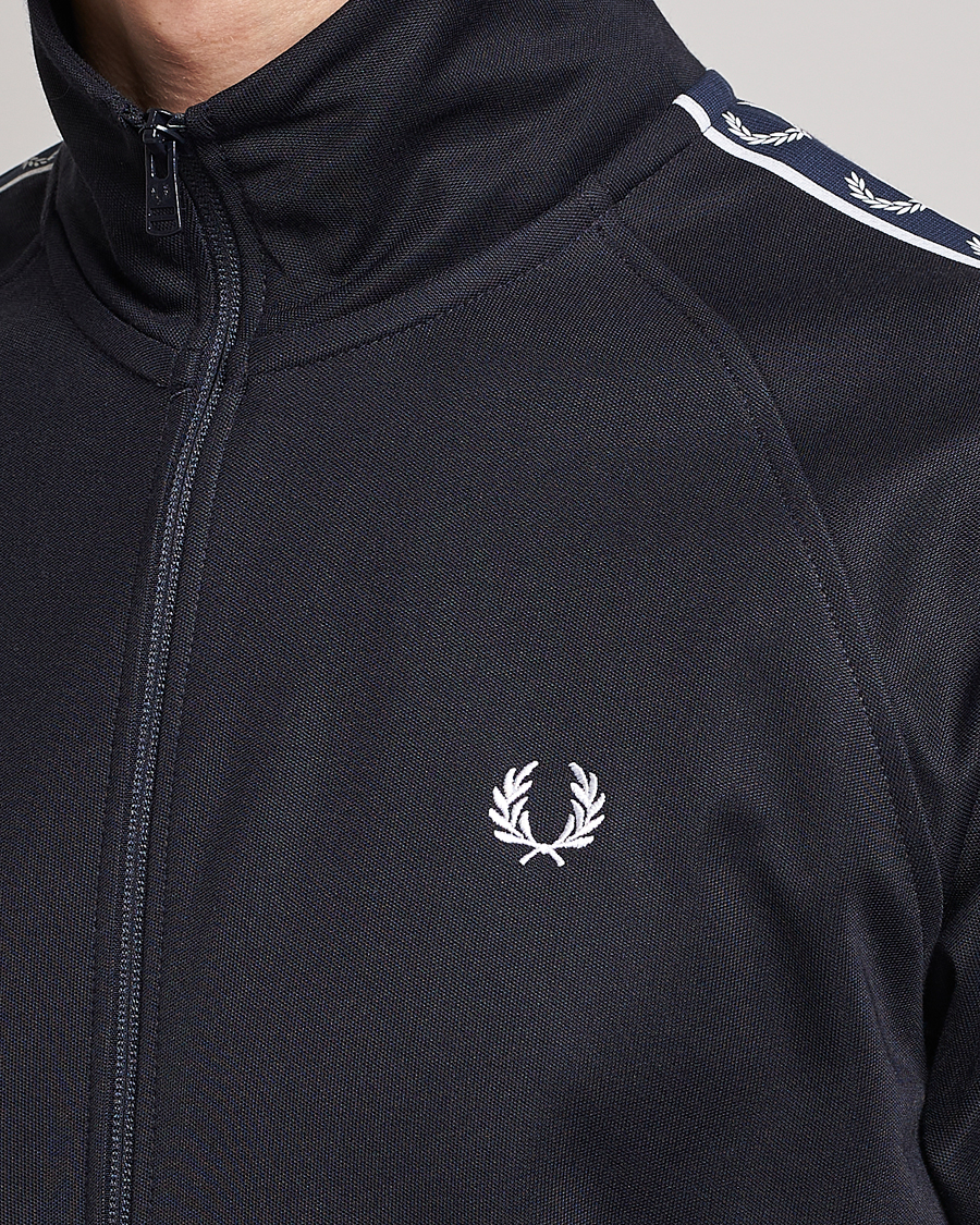 Herr | Tröjor | Fred Perry | Taped Track Jacket Navy/White