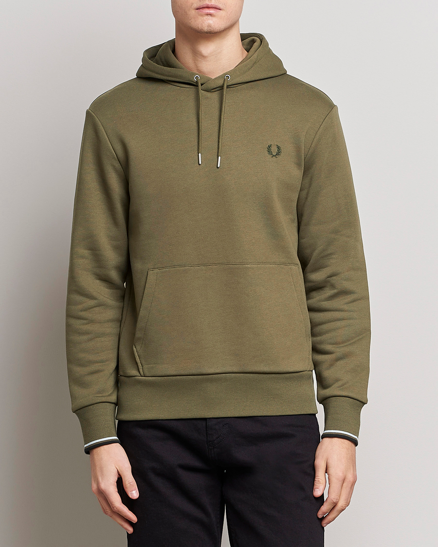 Herr | Tröjor | Fred Perry | Tipped Hooded Sweatshirt Unifrom Green