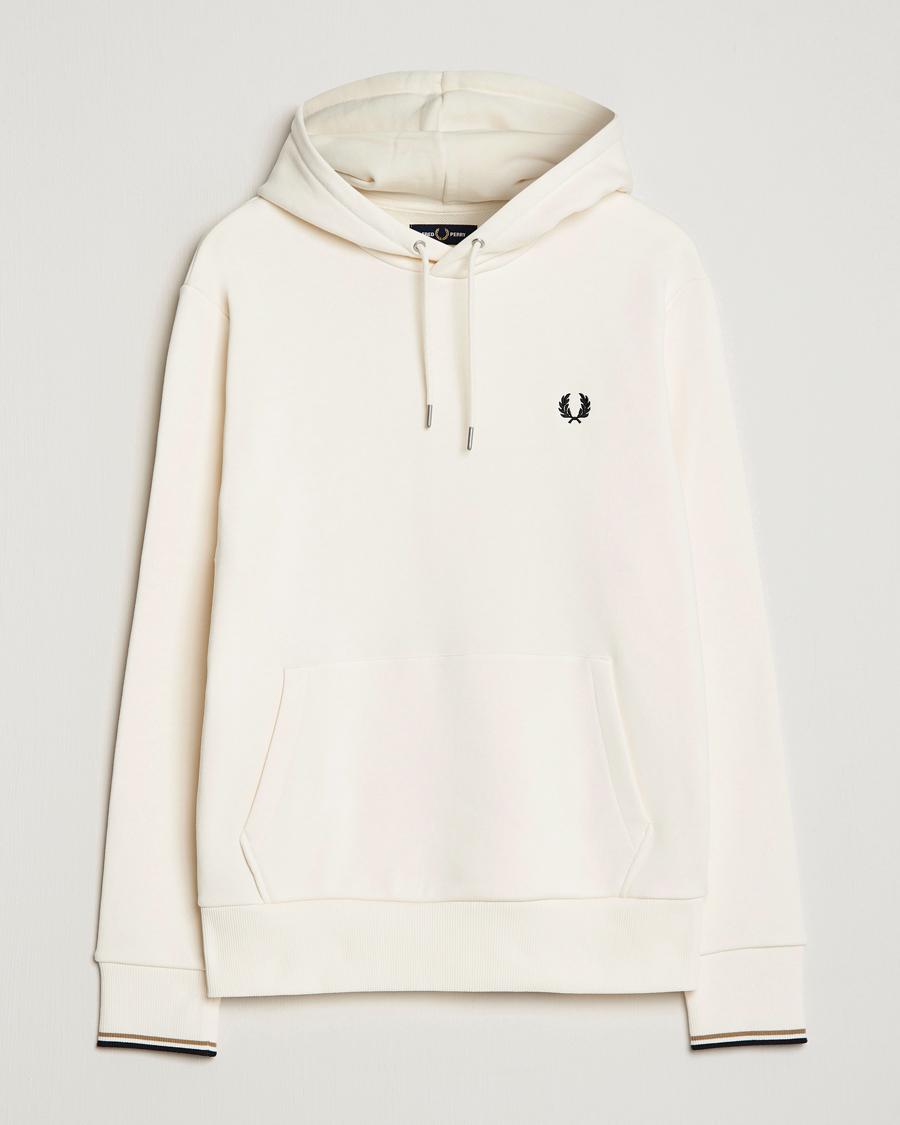 Herr | Tröjor | Fred Perry | Tipped Hooded Sweatshirt Ecru