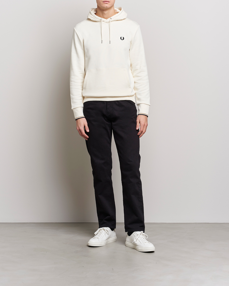 Herr | Tröjor | Fred Perry | Tipped Hooded Sweatshirt Ecru