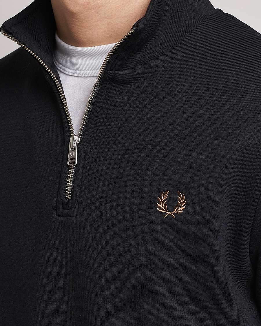 Herr | Tröjor | Fred Perry | Half Zip Sweatshirt Black
