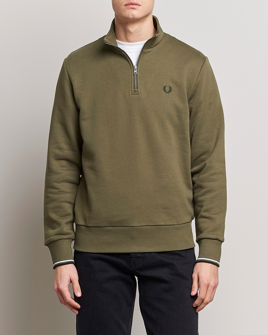 Herr |  | Fred Perry | Half Zip Sweatshirt Uniform Green