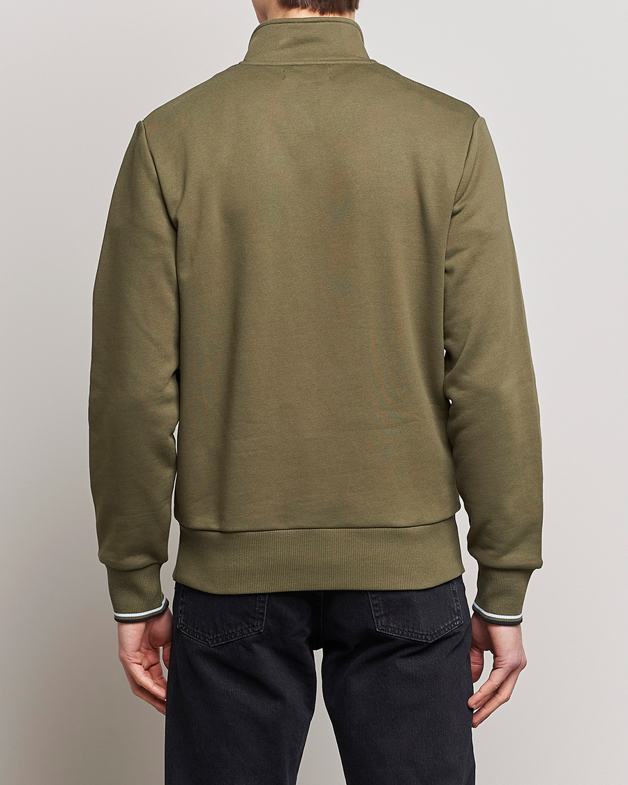 Herr | Tröjor | Fred Perry | Half Zip Sweatshirt Uniform Green