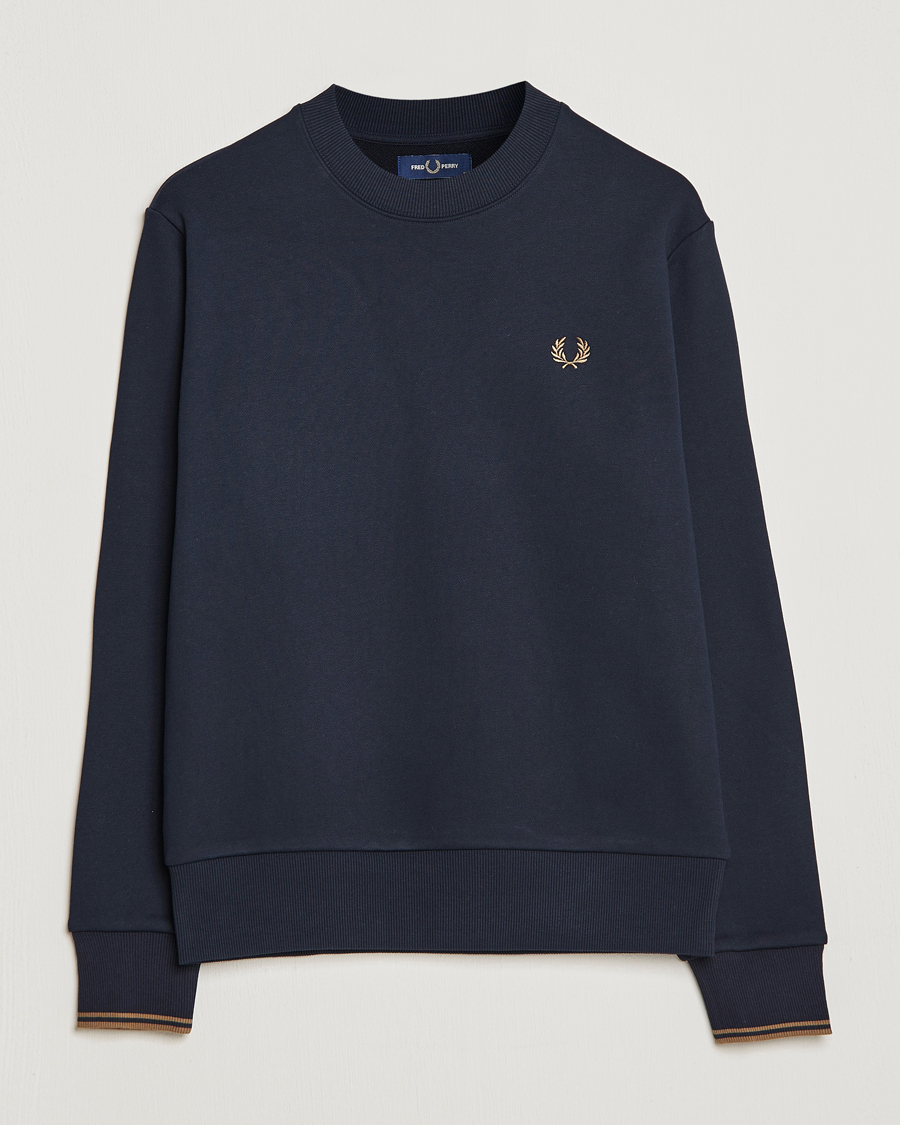 Herr | Tröjor | Fred Perry | Crew Neck Sweatshirt Navy