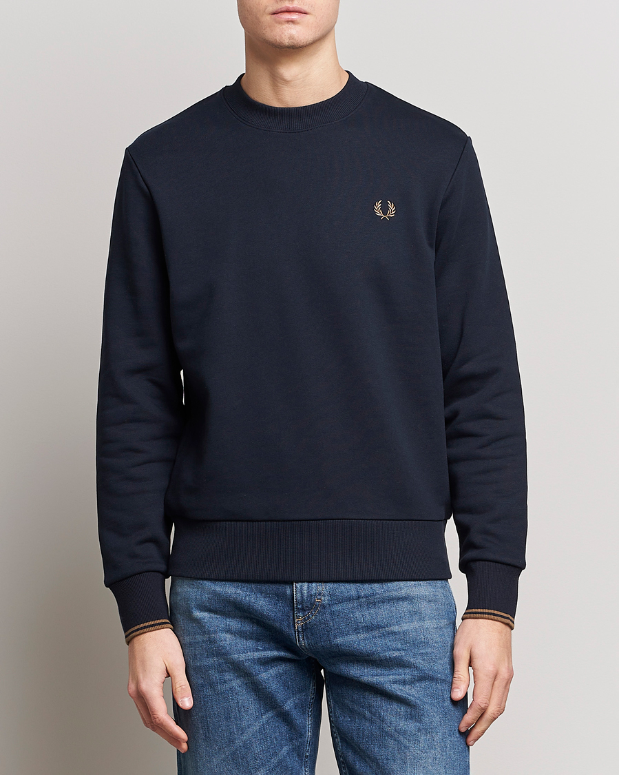 Herr | Tröjor | Fred Perry | Crew Neck Sweatshirt Navy
