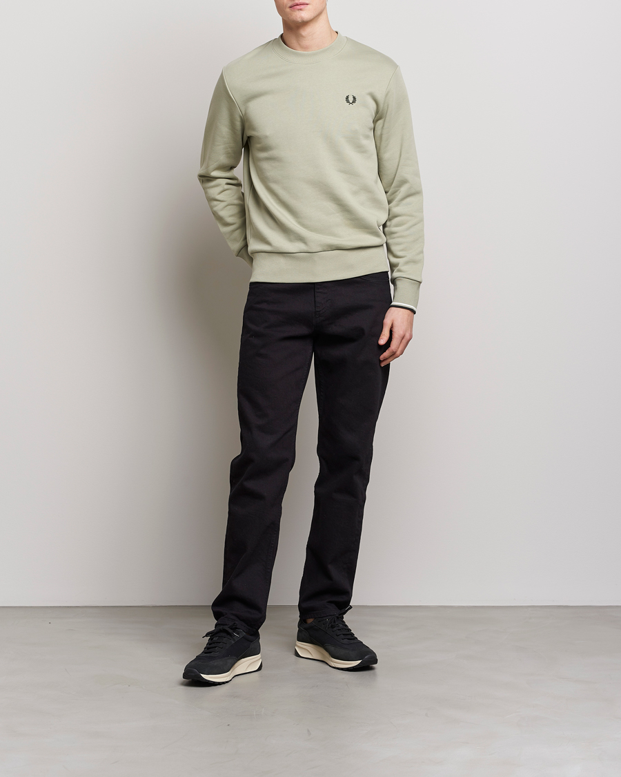 Herr | Tröjor | Fred Perry | Crew Neck Sweatshirt Sea Gras