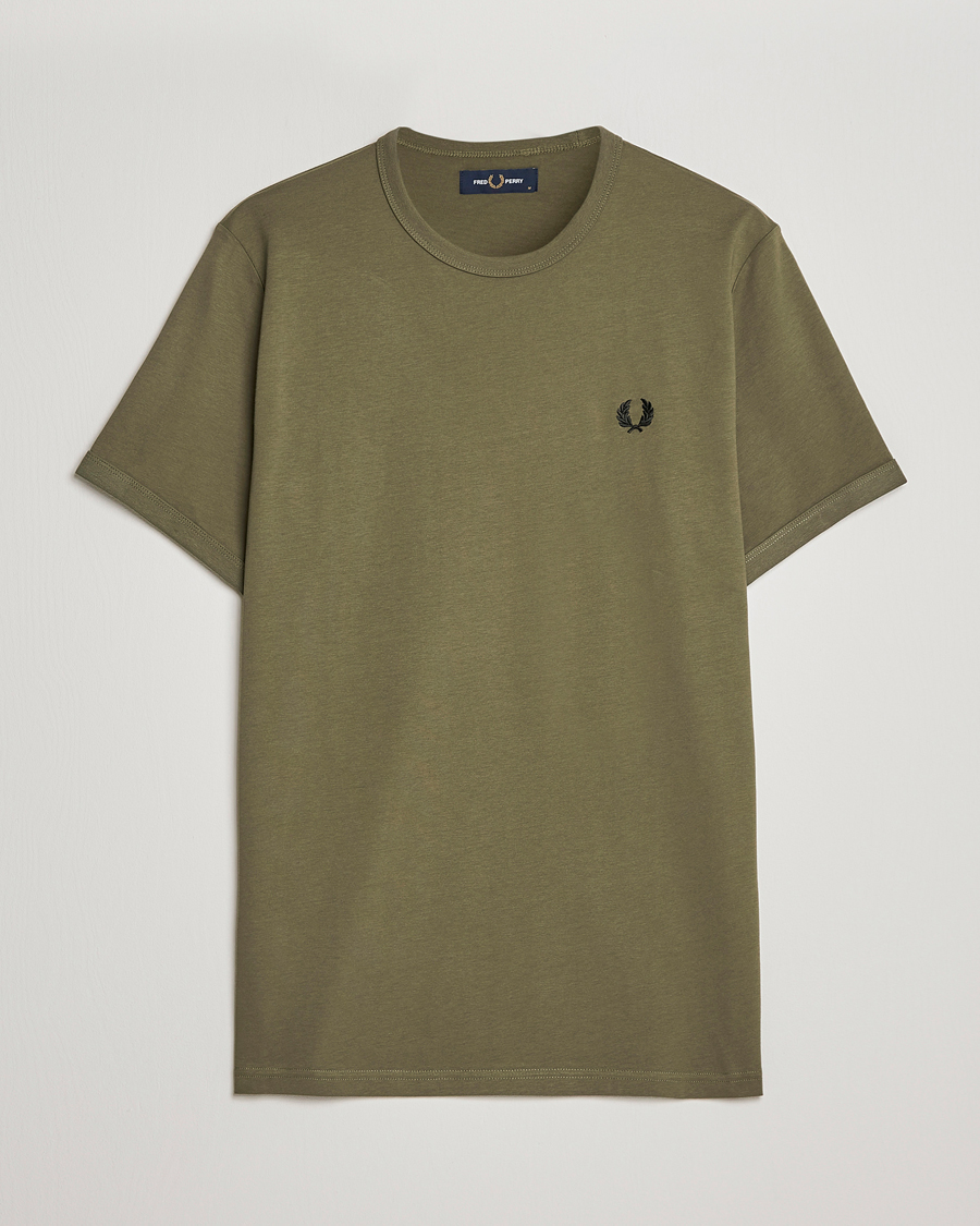 Herr | T-Shirts | Fred Perry | Ringer T-Shirt Unifrom Green