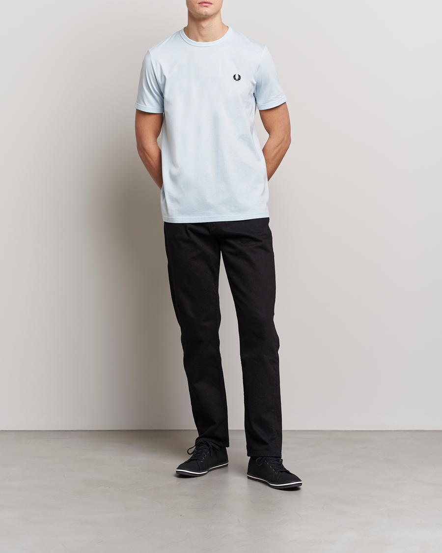 Herr | T-Shirts | Fred Perry | Ringer T-Shirt Light Ice