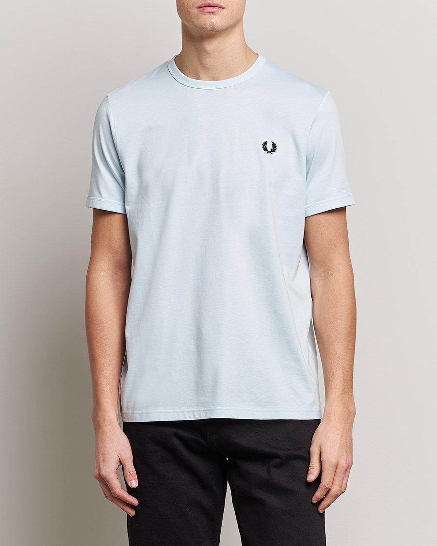 Herr | T-Shirts | Fred Perry | Ringer T-Shirt Light Ice