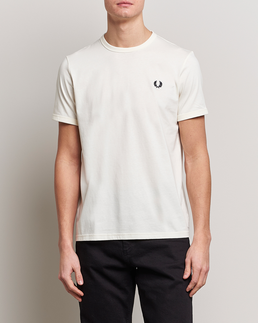 Herr | Fred Perry | Fred Perry | Ringer T-Shirt Ecru
