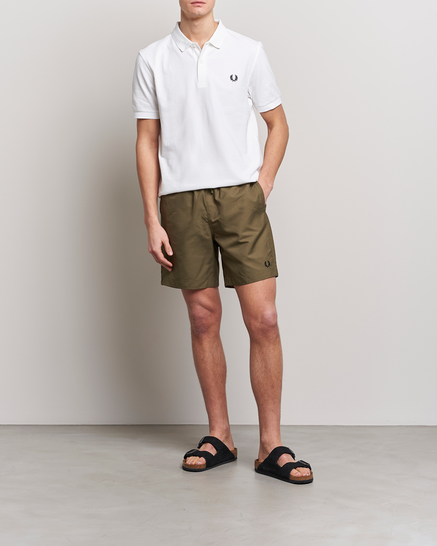 Herr | Badbyxor | Fred Perry | Classic Swimshorts Uniform Green