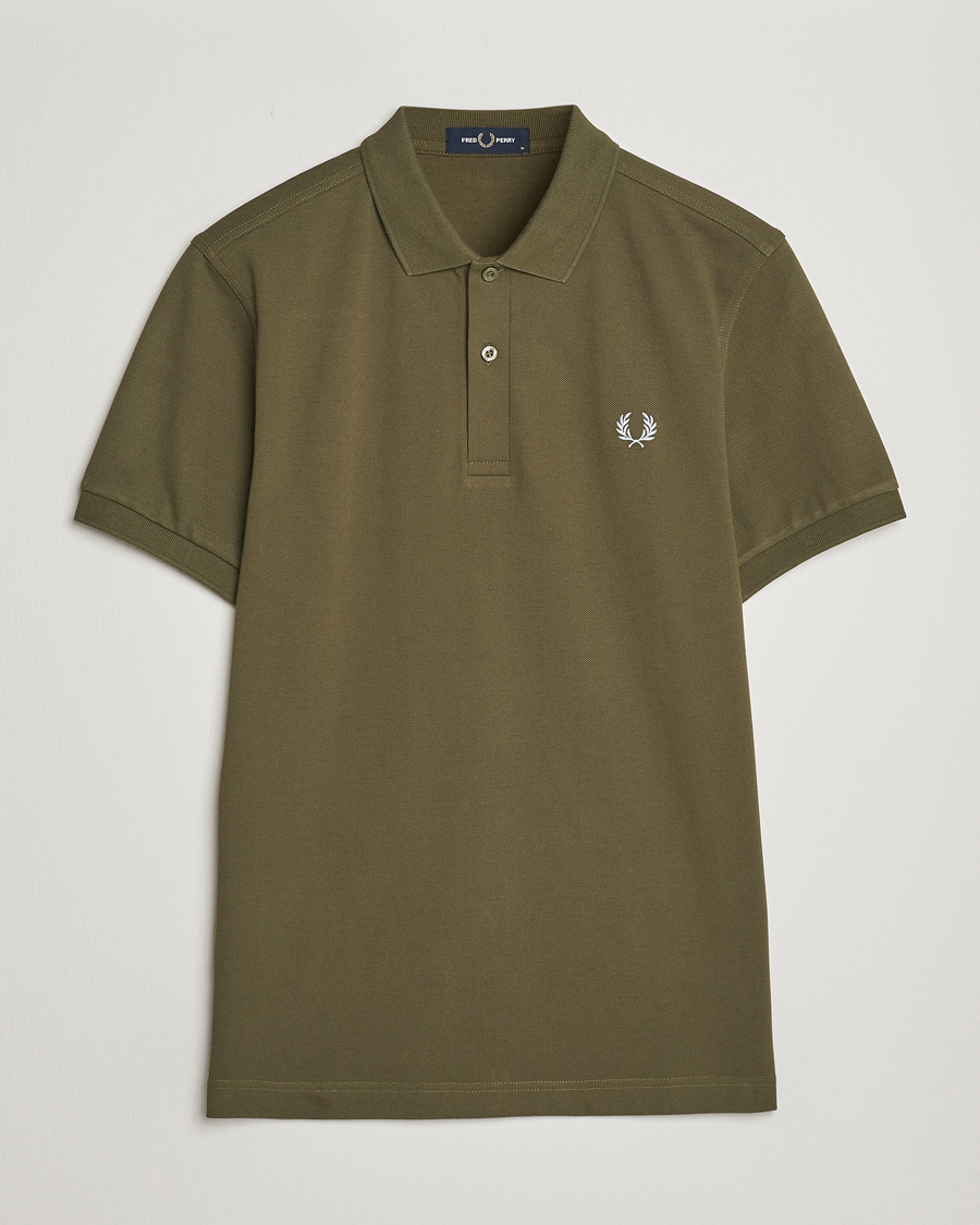 Herr | Pikéer | Fred Perry | Plain Polo Shirt Uniform Green