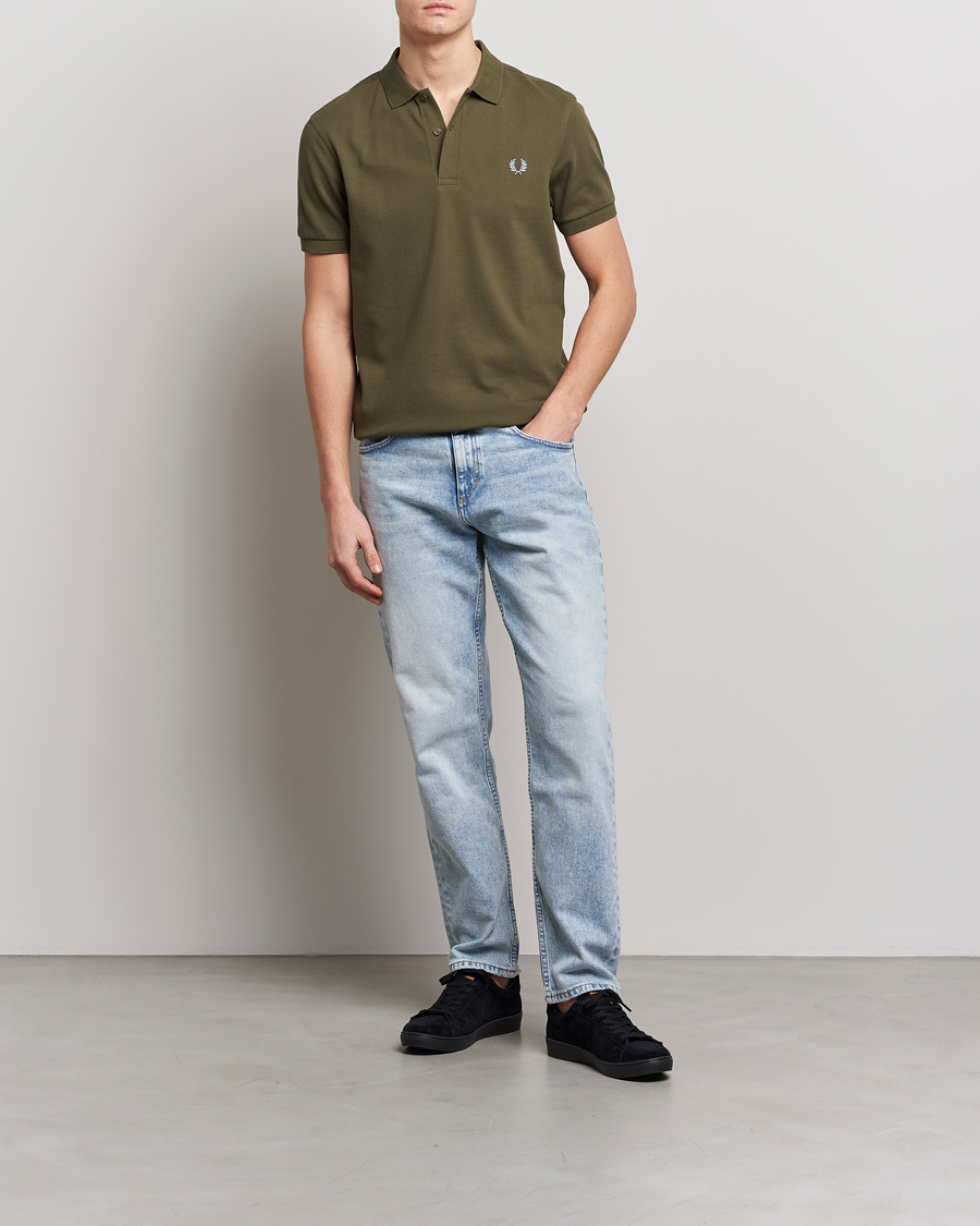 Herr | Pikéer | Fred Perry | Plain Polo Shirt Uniform Green