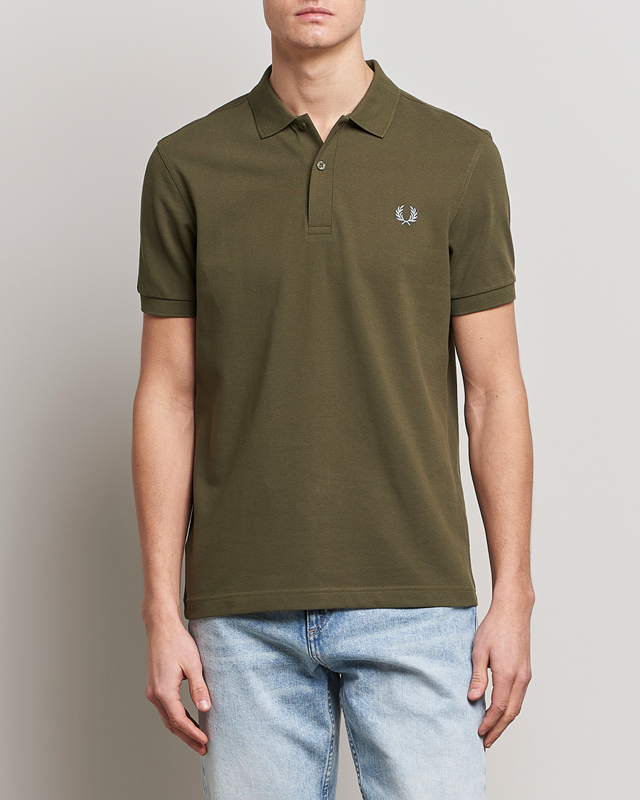 Herr | Pikéer | Fred Perry | Plain Polo Shirt Uniform Green