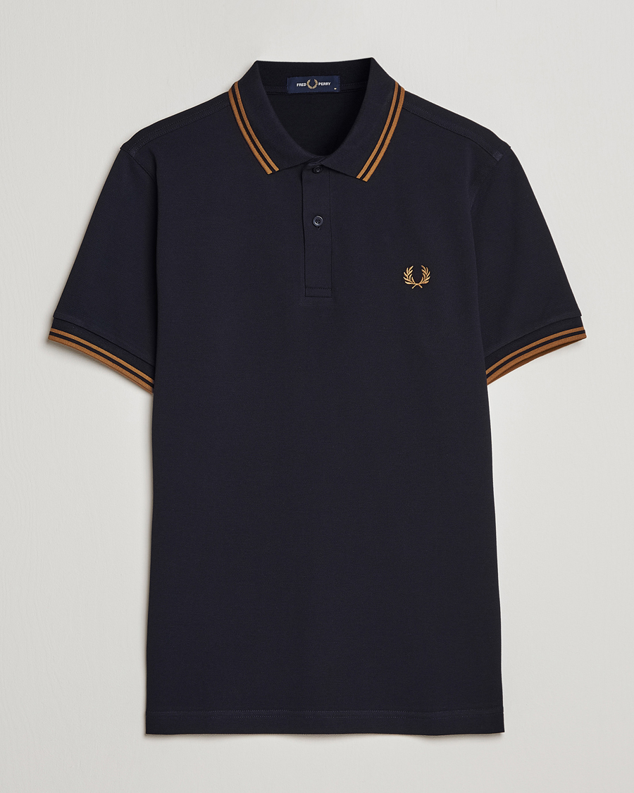 Herr | Pikéer | Fred Perry | Twin Tipped Polo Shirt Navy