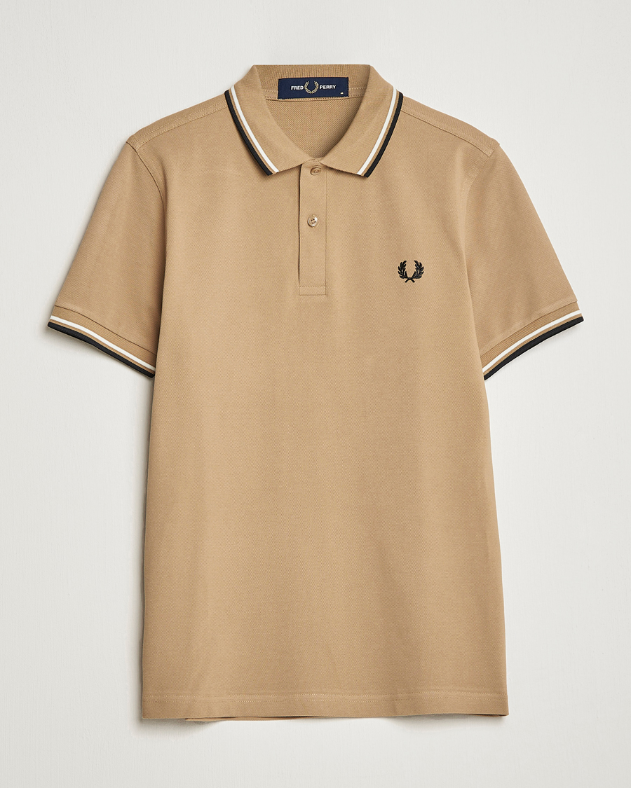 Herr | Pikéer | Fred Perry | Twin Tipped Polo Shirt Warm Stone