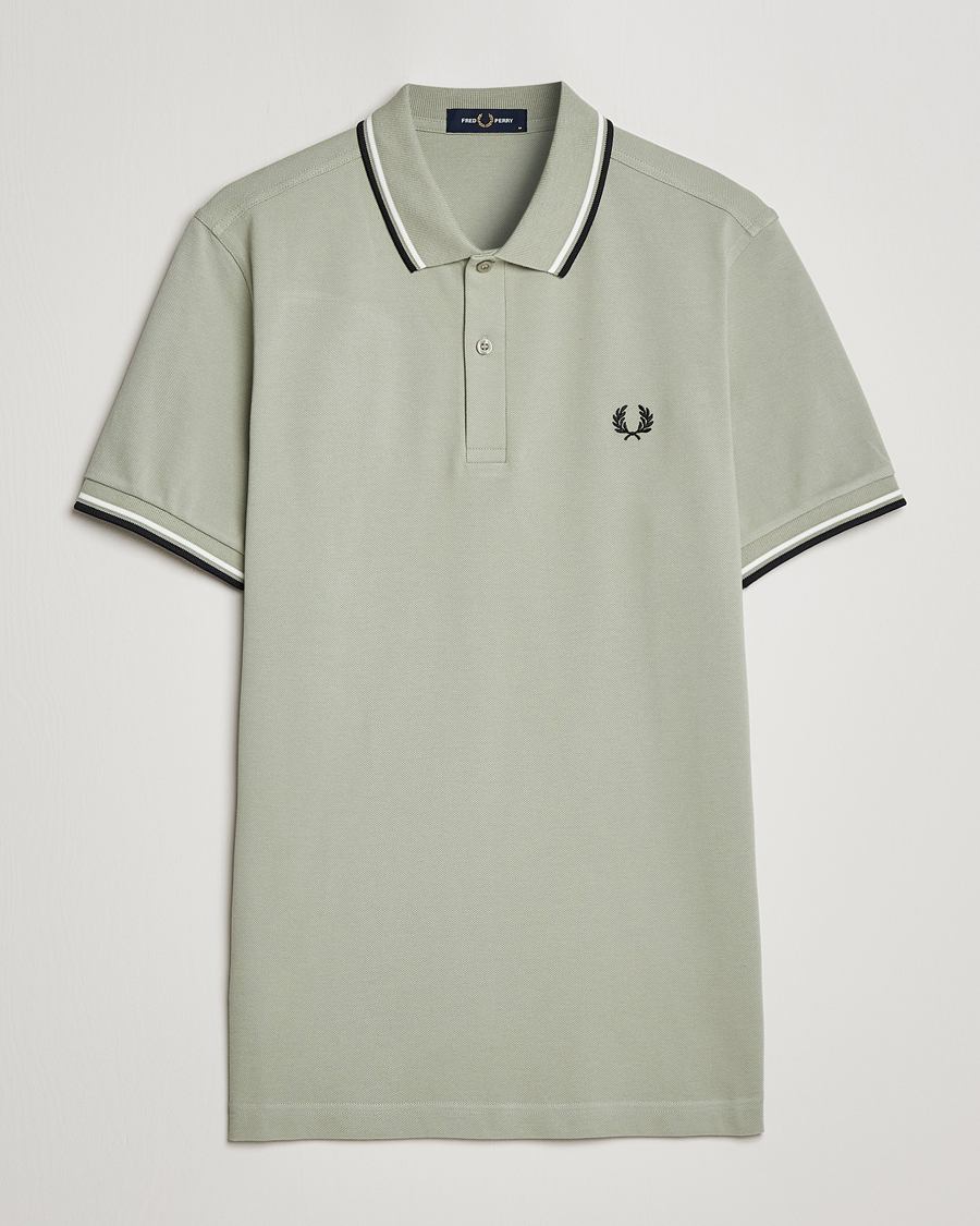 Herr | Pikéer | Fred Perry | Twin Tipped Polo Shirt Sea Gras