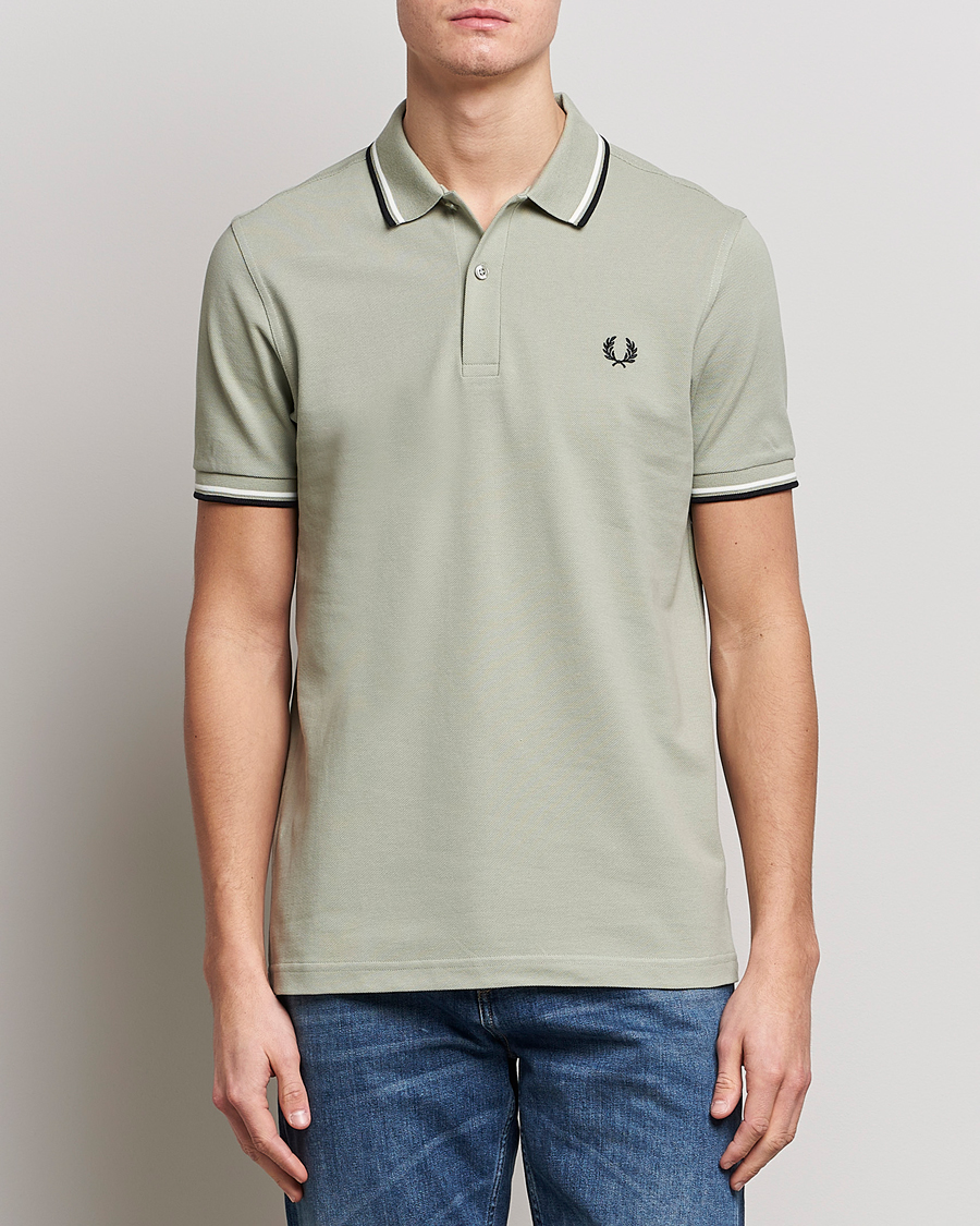 Herr | Pikéer | Fred Perry | Twin Tipped Polo Shirt Sea Gras