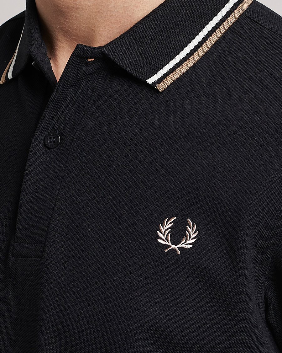 Herr | Pikéer | Fred Perry | Twin Tipped Polo Shirt Black