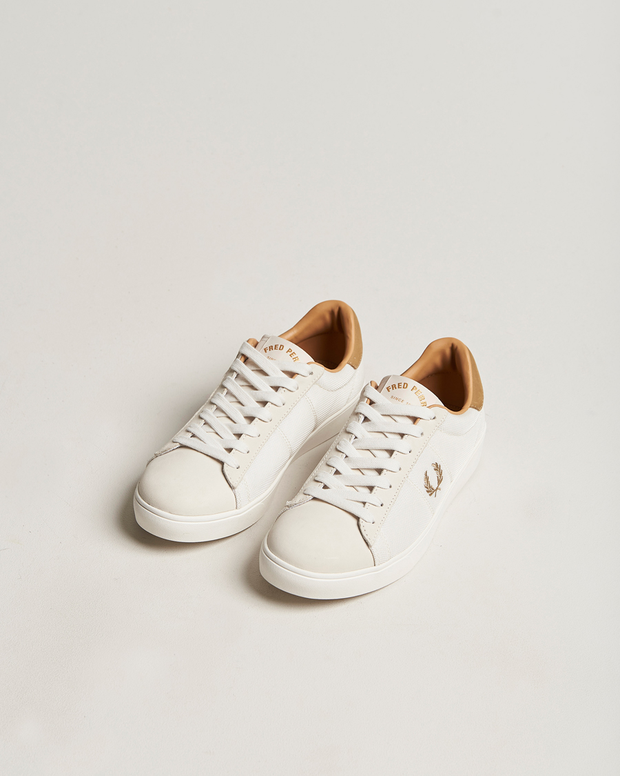 Herr | Fred Perry Spencer Mesh Sneaker Snow White | Fred Perry | Spencer Mesh Sneaker Snow White