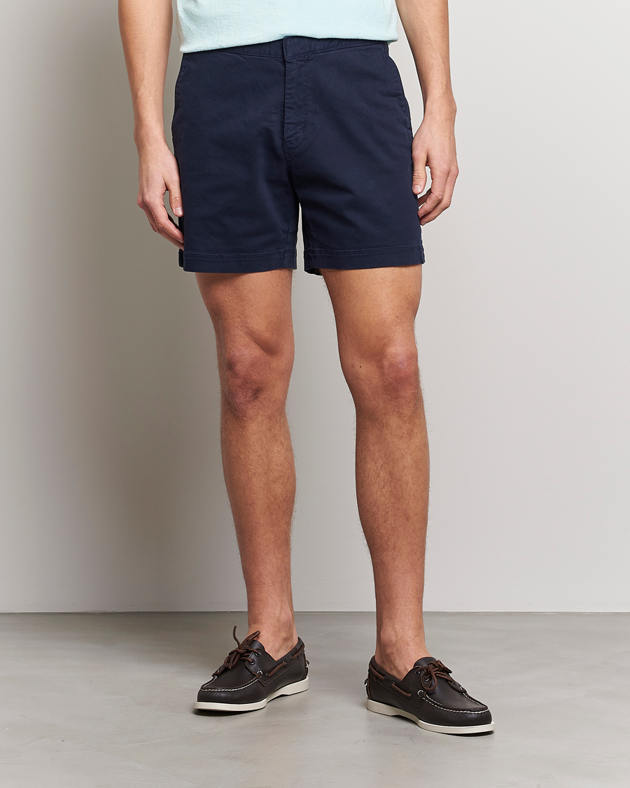 Herre | Orlebar Brown | Orlebar Brown | Bulldog Cotton Stretch Twill Shorts Dark Navy