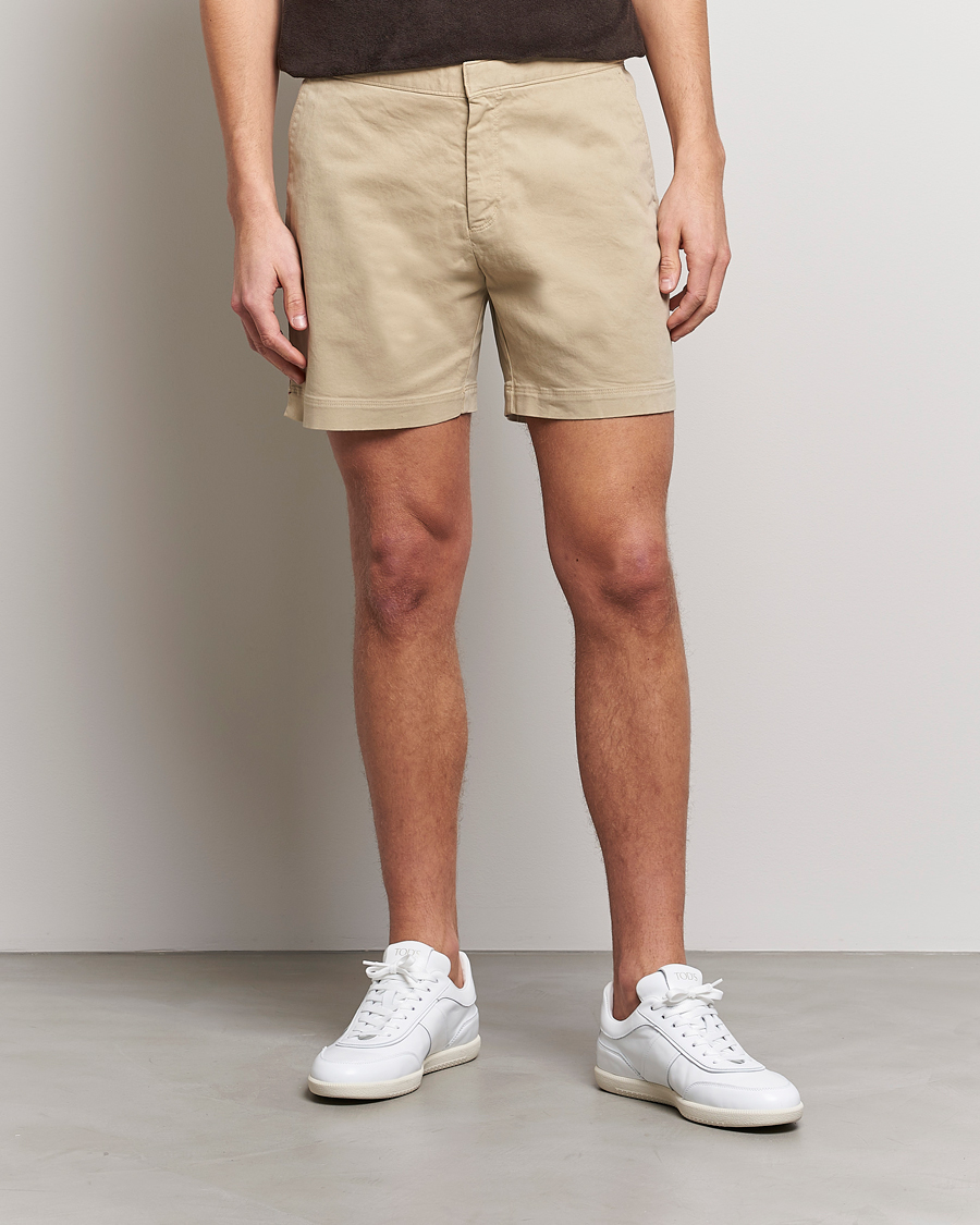 Herr | Shorts | Orlebar Brown | Bulldog Cotton Stretch Twill Shorts Sand Dune