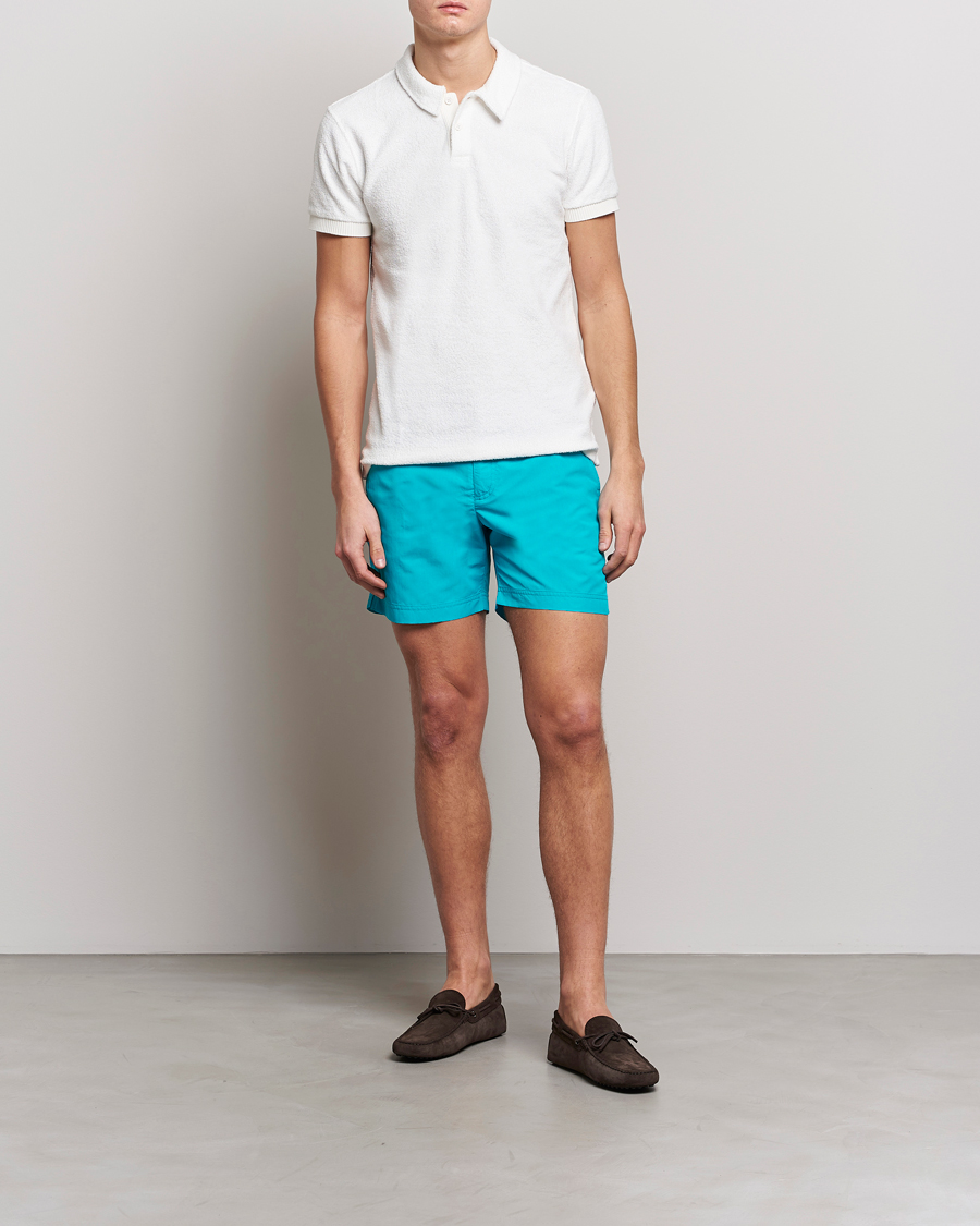 Herr | Badbyxor | Orlebar Brown | Bulldog II Medium Length Swim Shorts Crystal Sea