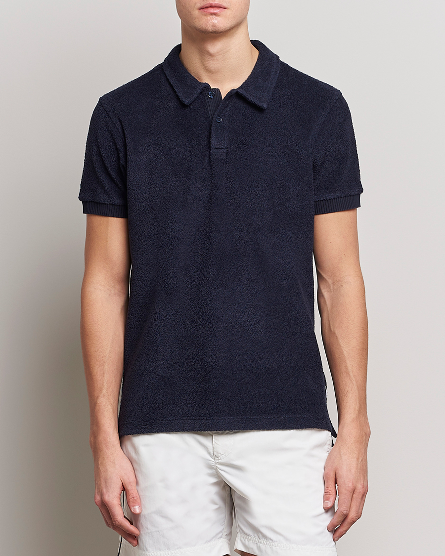 Herr | Pikéer | Orlebar Brown | Lorenzo Cotton Terry Polo Night Iris