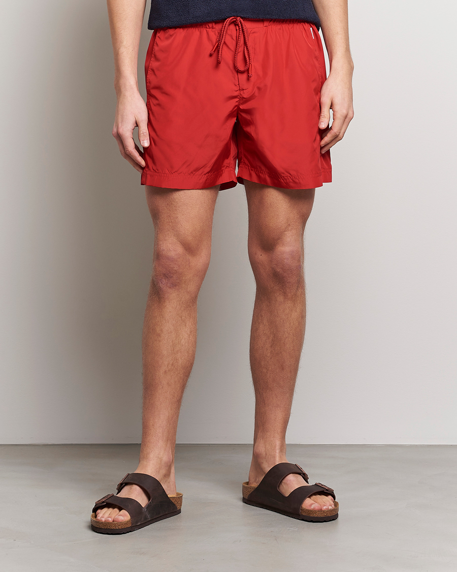 Herr |  | Orlebar Brown | Bulldog Drawcord Solid Swimshorts Vermillion
