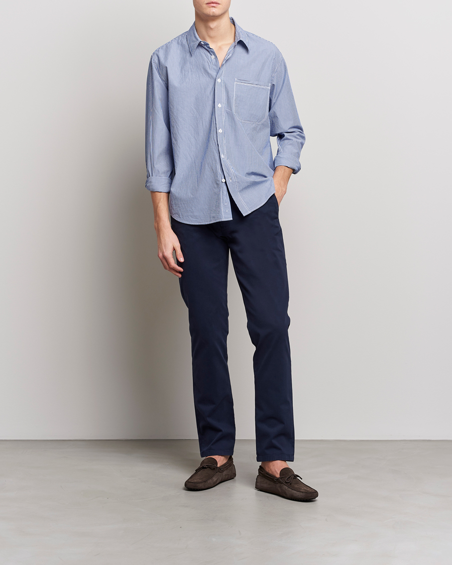 Herr | Skjortor | Orlebar Brown | Grasmoor Relaxed Fit Striped Shirt Navy/White