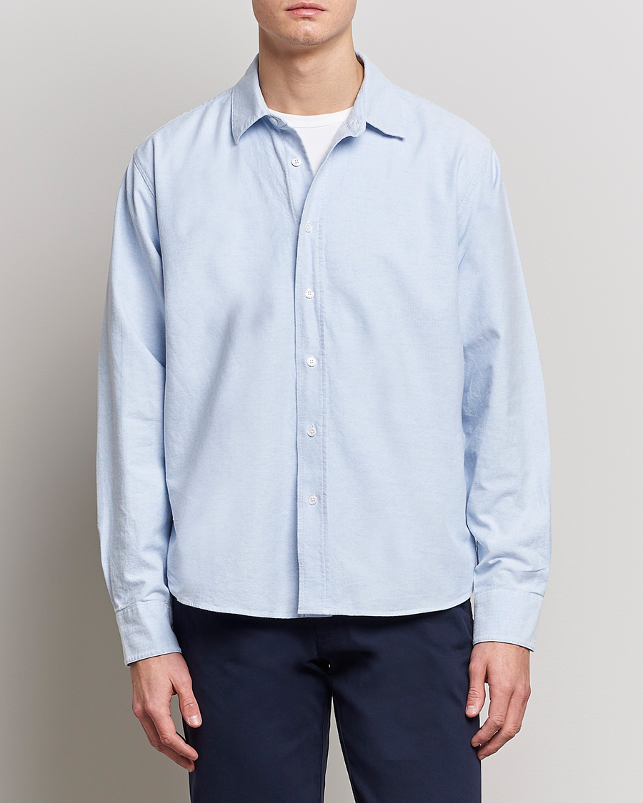 Herr | Skjortor | Orlebar Brown | Grasmoor Relaxed Fit Tape Rim Shirt Serenity Blue