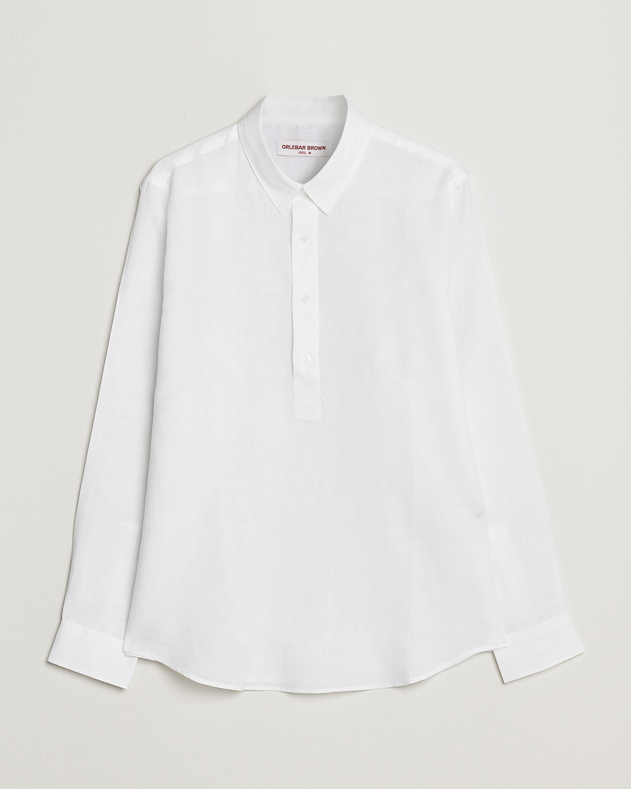 Herr | Skjortor | Orlebar Brown | Percy Smart Linen Shirt White