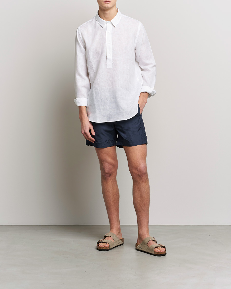 Herr | Skjortor | Orlebar Brown | Percy Smart Linen Shirt White
