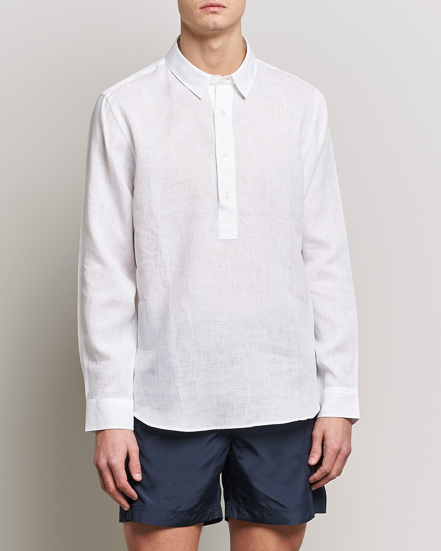 Herr |  | Orlebar Brown | Percy Smart Linen Shirt White