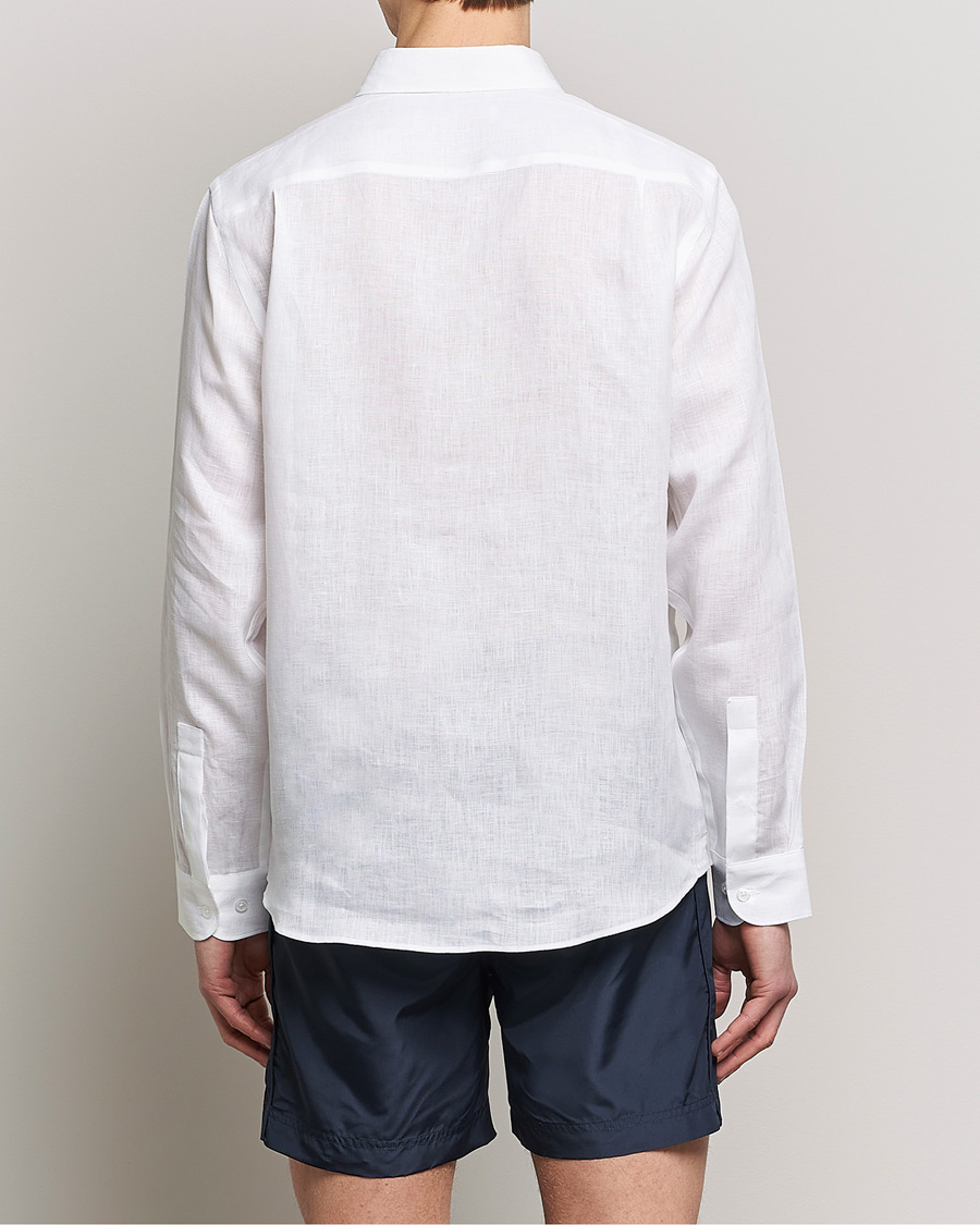 Herr | Skjortor | Orlebar Brown | Percy Smart Linen Shirt White