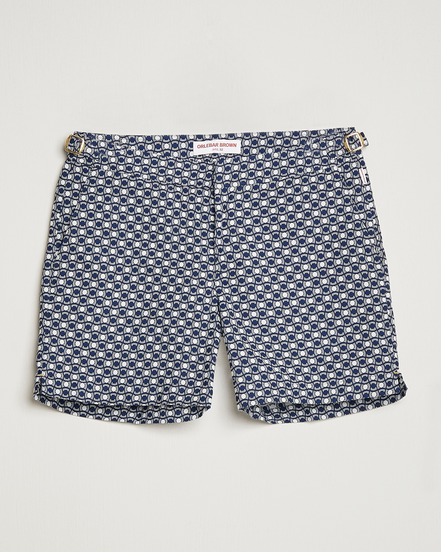 Herr | Badbyxor | Orlebar Brown | Bulldog Tela Jacquard Swimshorts Night Iris