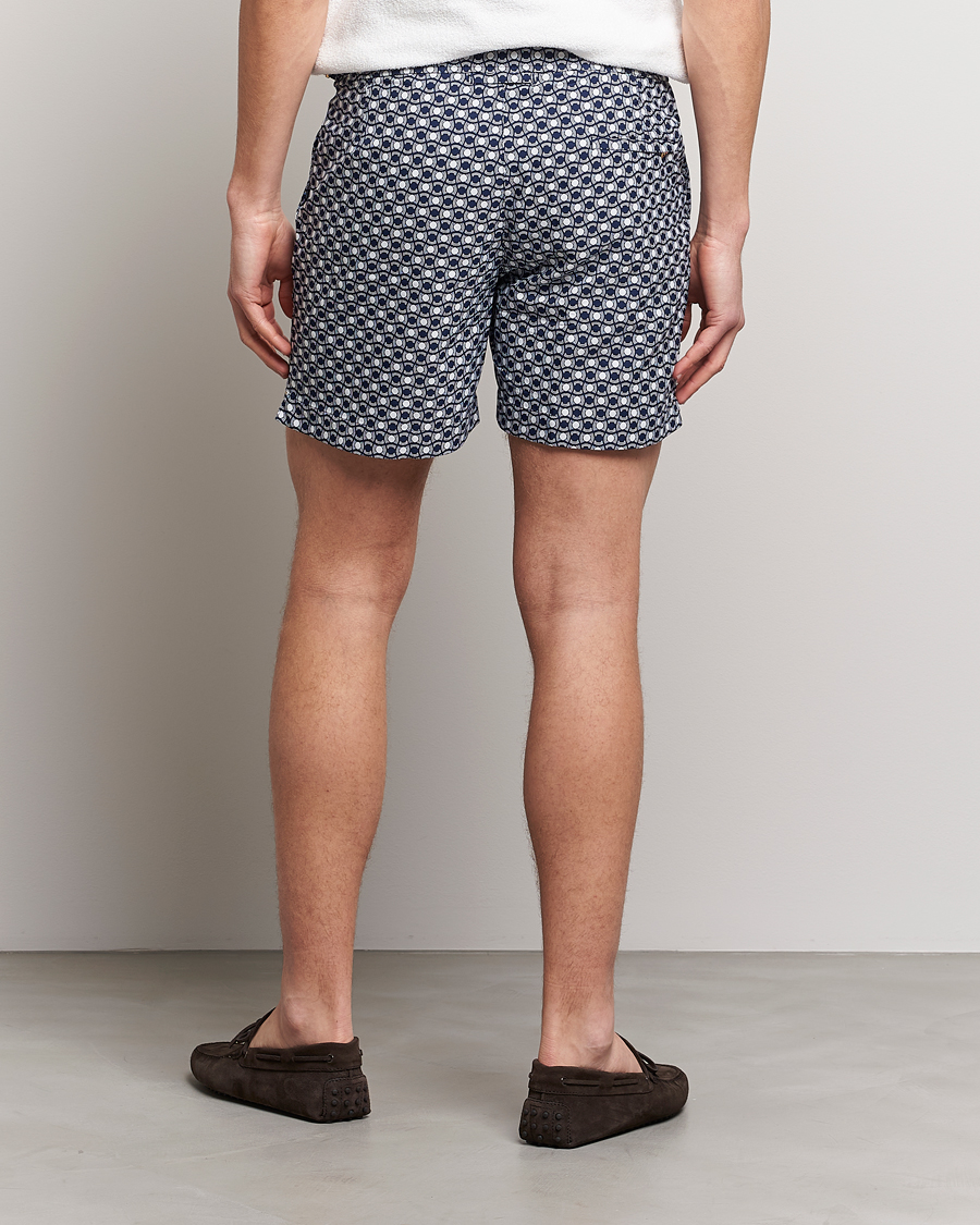 Herr | Badbyxor | Orlebar Brown | Bulldog Tela Jacquard Swimshorts Night Iris