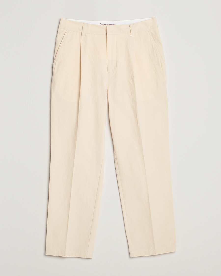Herr | Byxor | Orlebar Brown | Beckworth Pleated Cotton Trousers Pebble