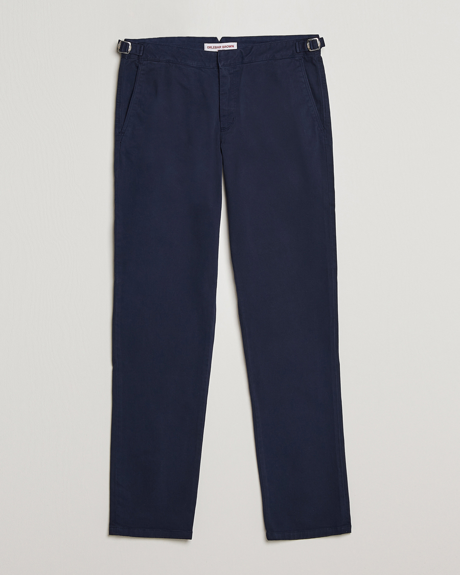 Herr | Byxor | Orlebar Brown | Fallon Cotton Stretch Trousers Dark Navy