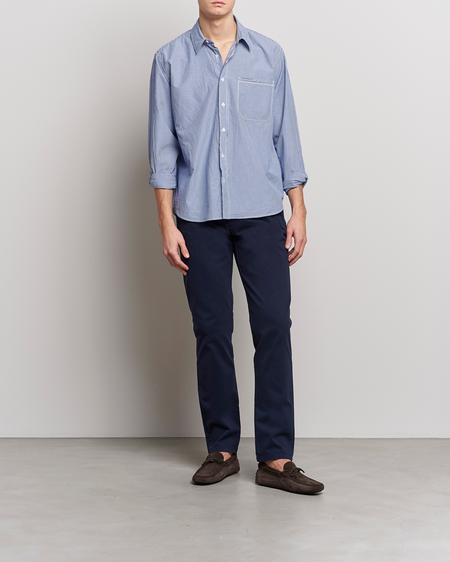 Herr | Byxor | Orlebar Brown | Fallon Cotton Stretch Trousers Dark Navy